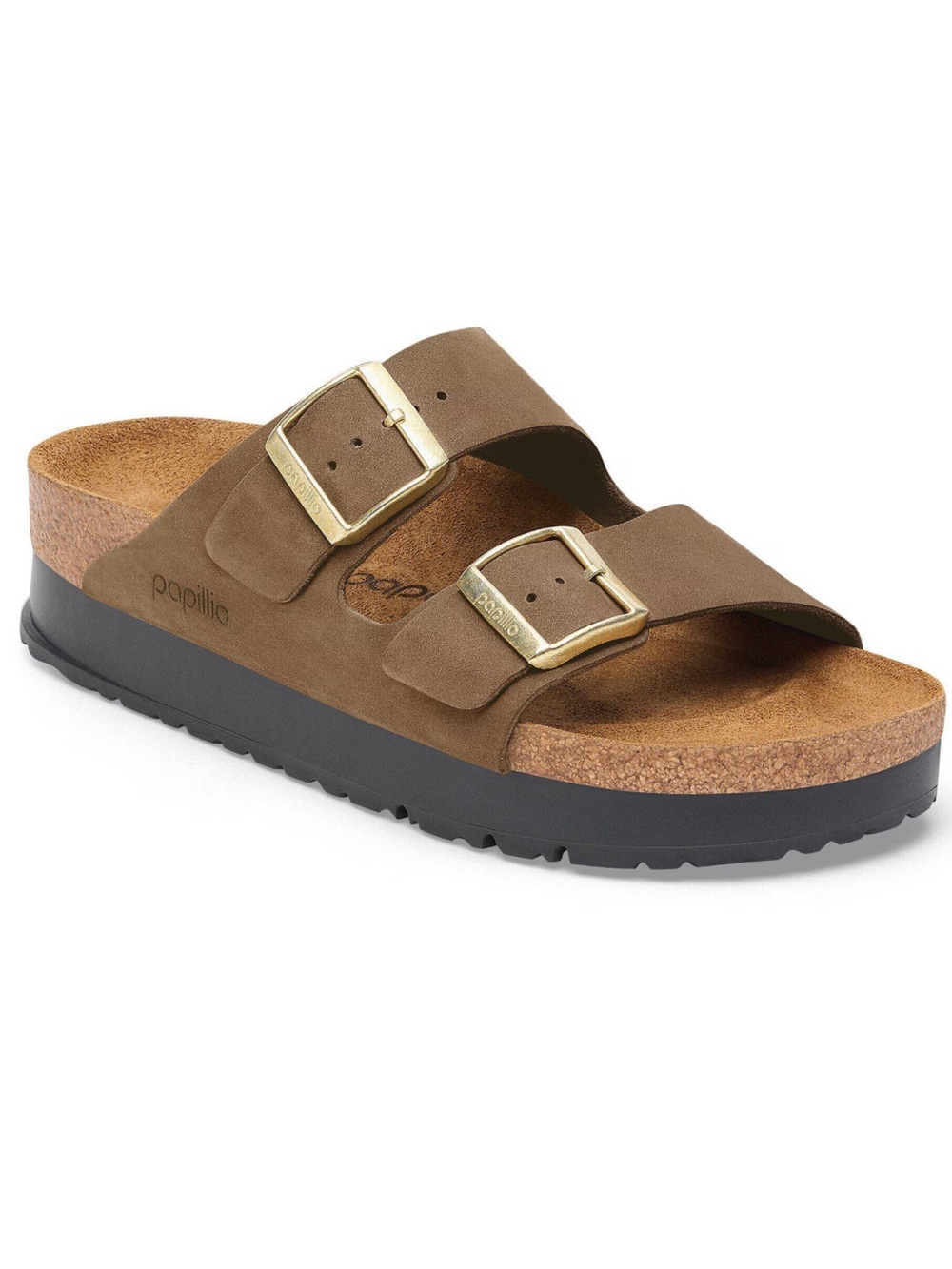NEW Birkenstock Arizona Flex Platform in Dark Tea